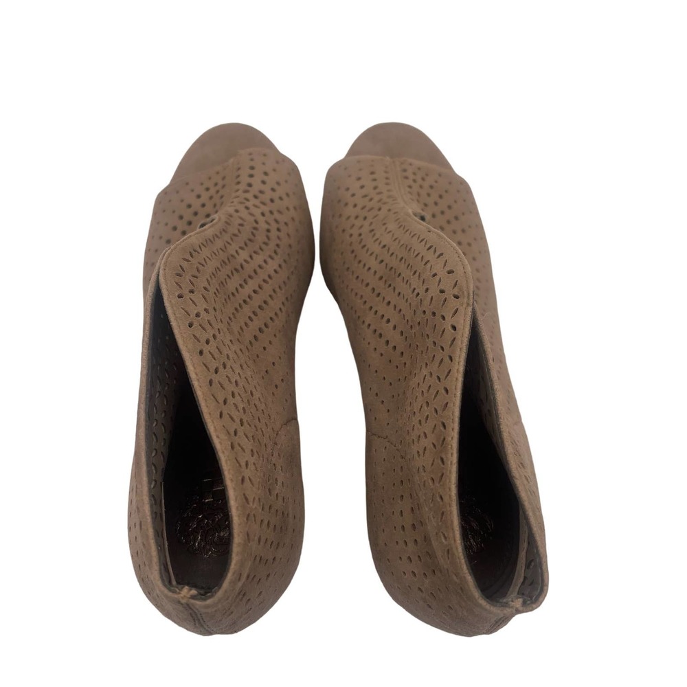 Vince Camuto Kainan Open Toe Bootie Tan Brown Sz 8 NWOT - Picture 10 of 12